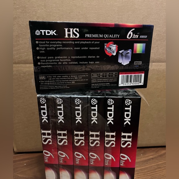 Premium Blank VHS Tapes T-120 VHS 6HR New Sealed Lot of 7 - Picture 2 of 3
